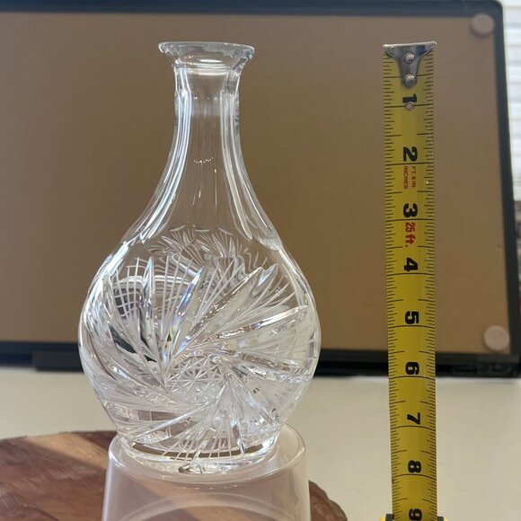 Bohemian Handmade Pinwheel Design Decanter with 6 Shot Glasses! - Picture 5 of 16